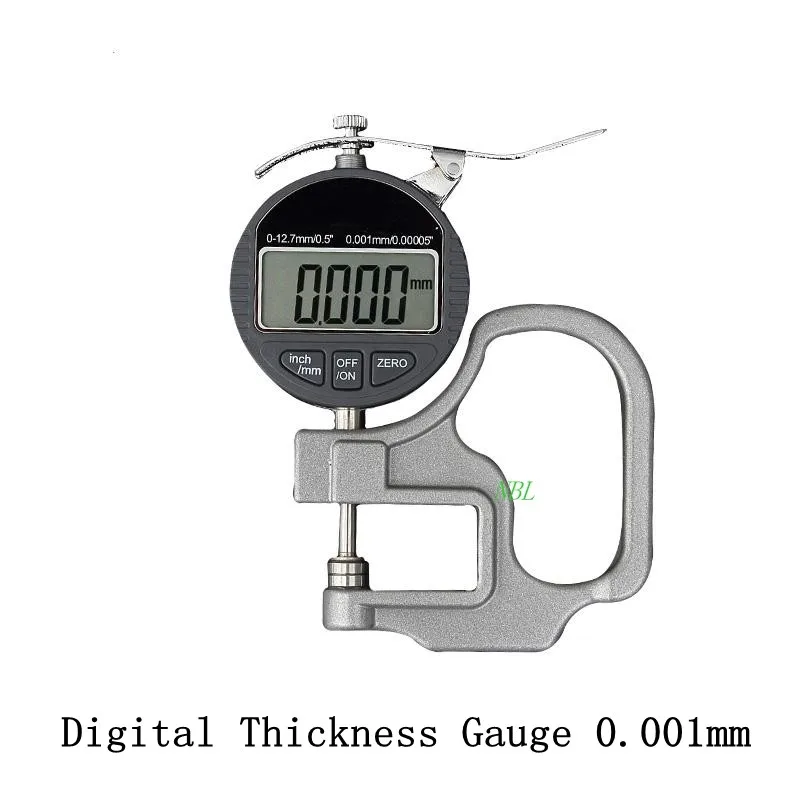 Digital thickness gauge meter 0.001mm 10mm portable LCD electronic micrometer micron thickness tester with RS232 data output