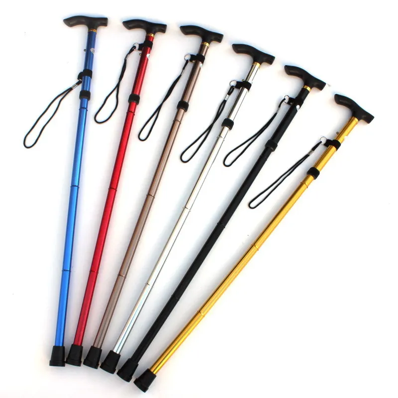Jufit aleación de aluminio plegable bastón senderismo trekking ultraligero 4 sección ajustable Bastones 6 colores Jufit aleación de aluminio plegable bastón senderismo trekking ultraligero 4 sección ajustable Bastones 6 colores