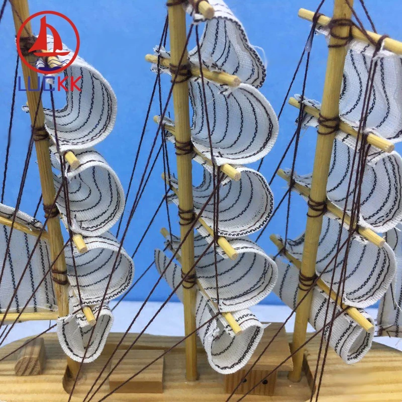Деревянная модель корабля LUCKK 24 см черно красная кнопка аксессуары для украшения