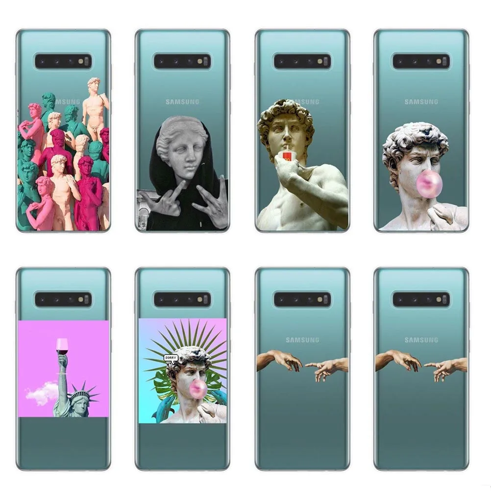 Альтернативный чехол для телефона с изображением статуи Samsung S6 S7 Edge S8 S9 S10 Plus Lite S10E