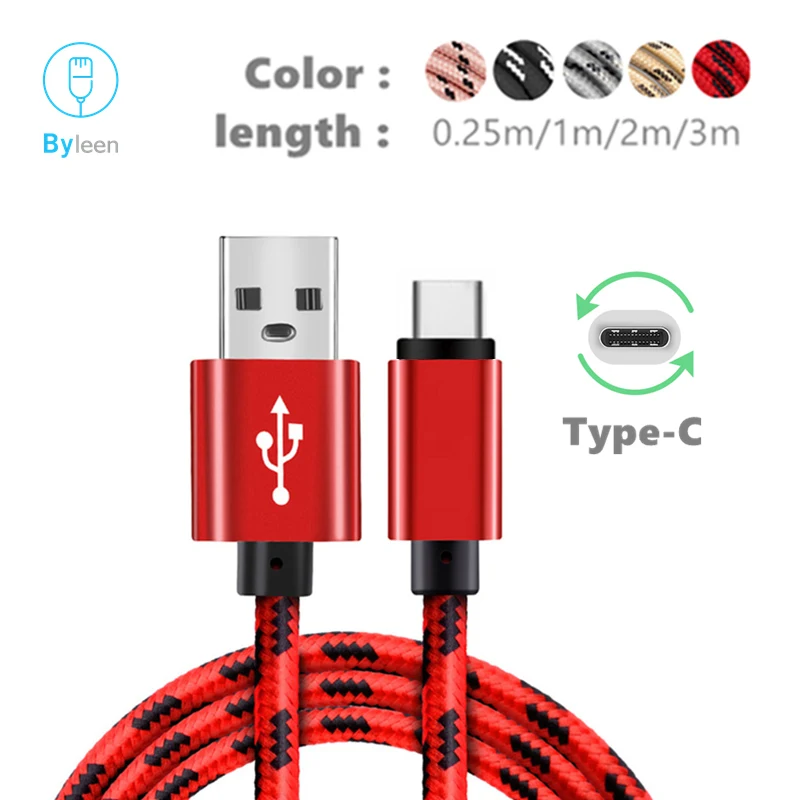 Кабель для быстрой зарядки USB Type C Huawei P30/P30 Pro/P20 Lite Nova 3 3I 3e 2 S Honor 10 V10 9 8 кабель