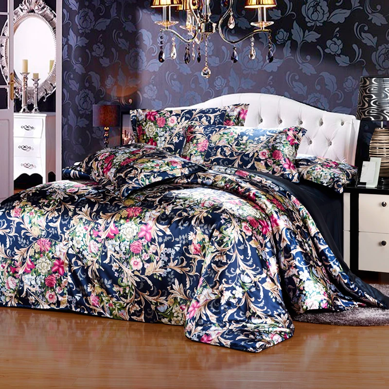 Mulberry Silk Duvet Cover Set Home Bedding Set Printing Quilt