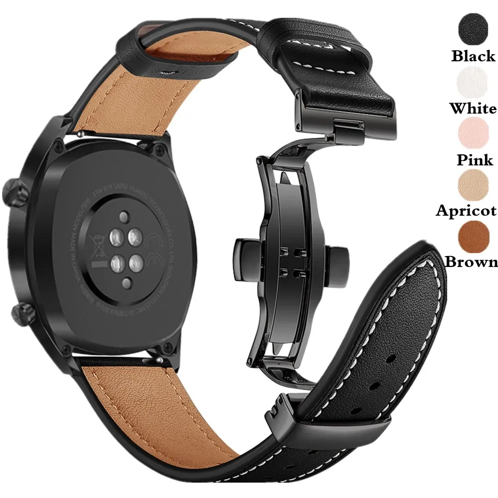Ремешок кожаный для Samsung Galaxy Watch 3 41 мм/45 мм/42 мм/46 мм/Active 2/Gear S3 20 мм/22 мм|Ремешки