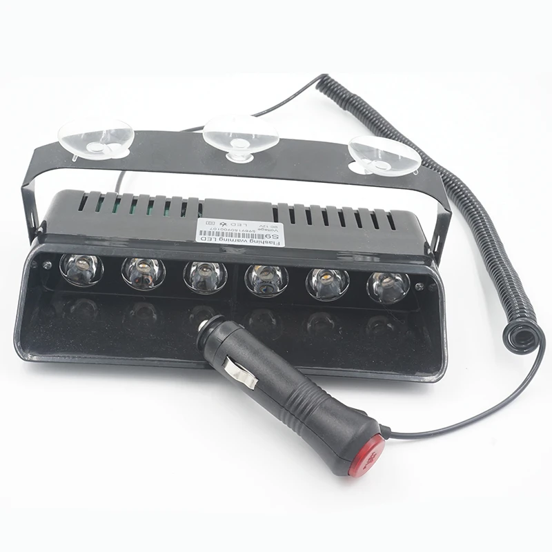 6 LED Strobe Flash Warning EMS Police Car Light Flashing Firemen Fog 6LED High Power Red Blue