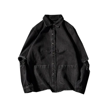 

2018 Fashion jacket spring New Jackets Casual Denim Jacket Holes Men Denim Jacket