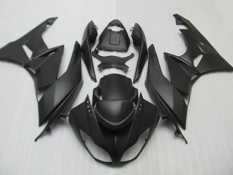 Мотоциклетный вставной обтекатель комплект для KAWASAKI Ninja ZX6R 636 09 10 11 12 ZX 6R 2009 2010 2012 все матовые черные обтекатели комплект+ подарки KL02