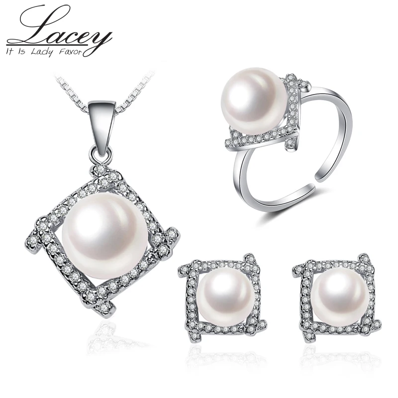 

Real pearl 925 sterling silver jewelry sets,natural freshwater pearl necklace jewelry sets for women