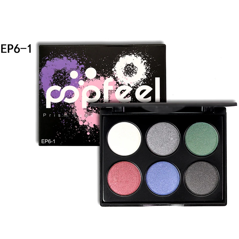 Eye Shadow Palette Cosmetics Mineral Eyeshadow Pigments Nude Smokey Glitter Eyes Shadow Color Eye Makeup 6 Color/Kit