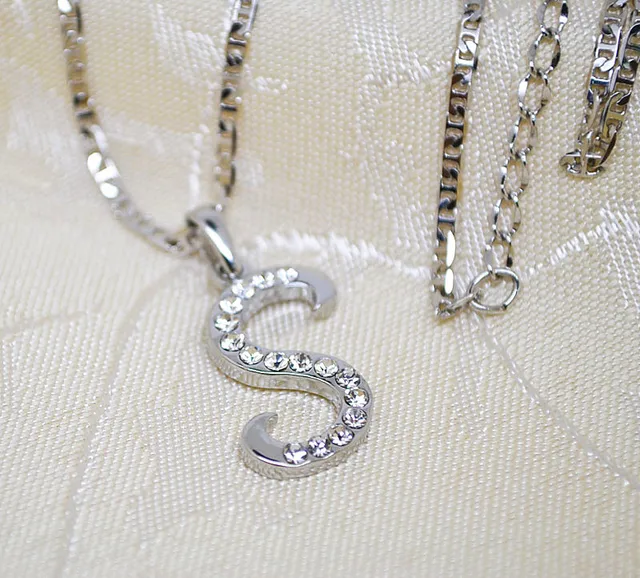 Initial Pendant Necklace Jewelry 