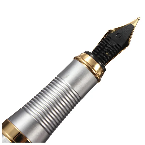 

SOSW-Jinhao 250 Frosted White Gold Fountain Pen M Nib Fountain Pen Gift Festival