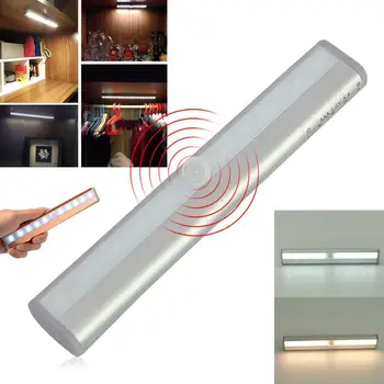 

PIR Motion Sensor LED Night light 6LEDs/10LEDs Battery Powered Emergency Bar Lamp for Hallway Cabinet Kitchen Closet
