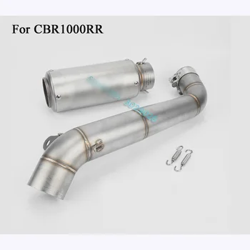 

CBR1000RR Motorcycle Modified Slip On Muffler Set For Honda CBR1000RR 2008-2012 Laser Marking Escape with Middle Link Pipe Steel