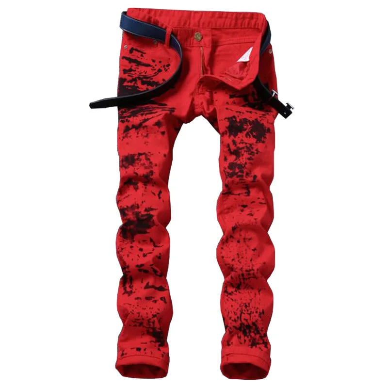 Popular Red Skinny Jeans For Men-Buy Cheap Red Skinny Jeans For ABOORUN 2017 Mens Skinny Jeans Nightclub Red Printed Slim fit Jeans Mens Urban Clothes Y1090( - Popular Red Skinny Jeans For Men-Buy Cheap Red Skinny Jeans For