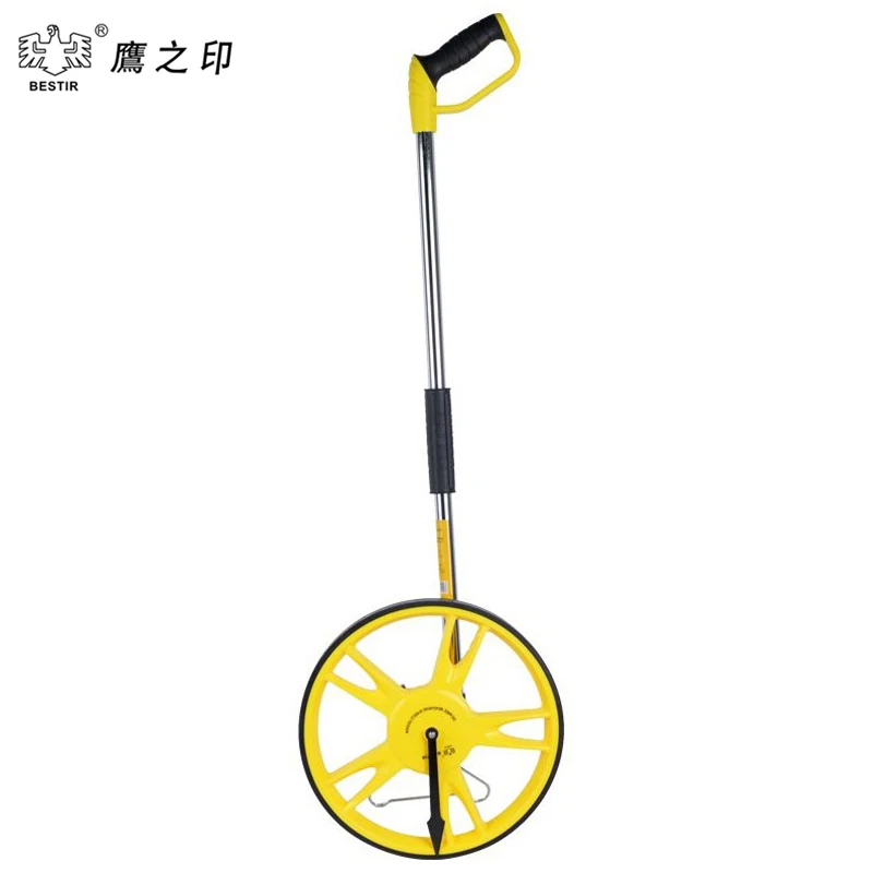 

BESTIR 99999.9M Foldable Large Distance Measuring Wheel In Bag Road Land with Support Stand mechanical 01381