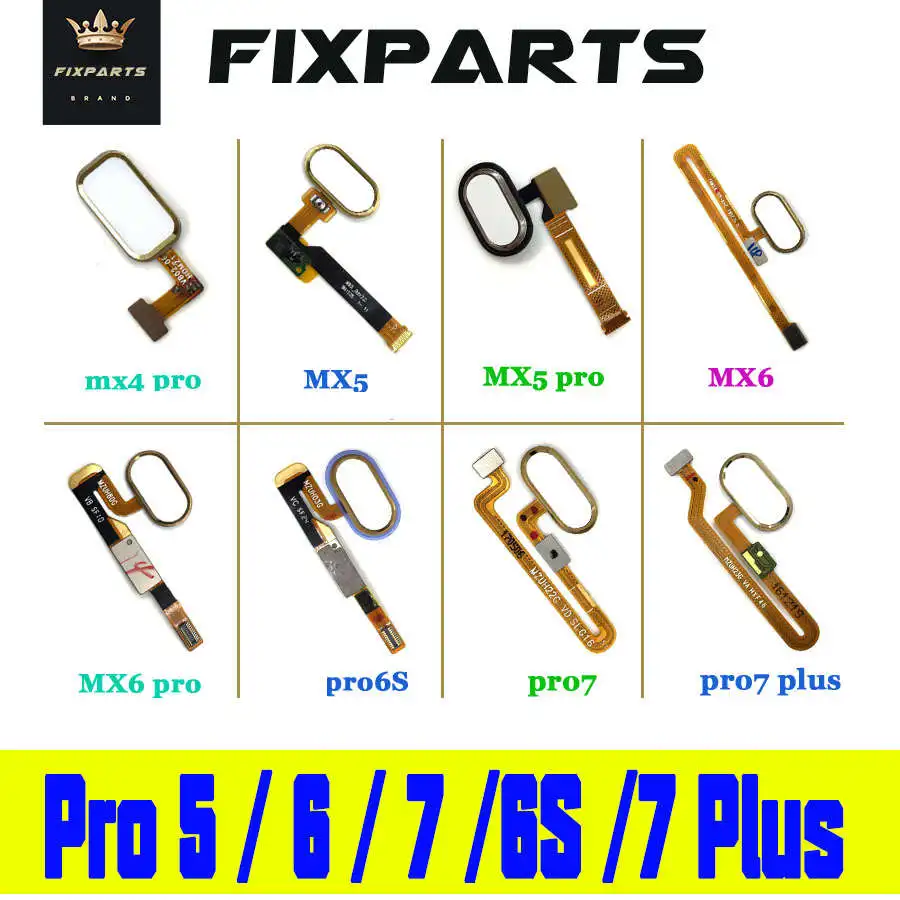 Meizu Pro 6 Home Button MEIZU Pro 7 Plus FingerPrint Flex Cable Ribbon Replacement Parts Black  White Gold MEIZU Pro 6S Button (3)