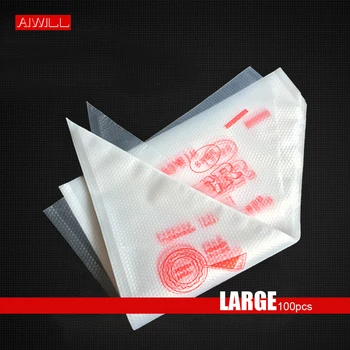 

AIWILL [Large] 100 pieces Disposable Plastic Thickening Decorating Bag Cream Squeezing Bag Baking Tools