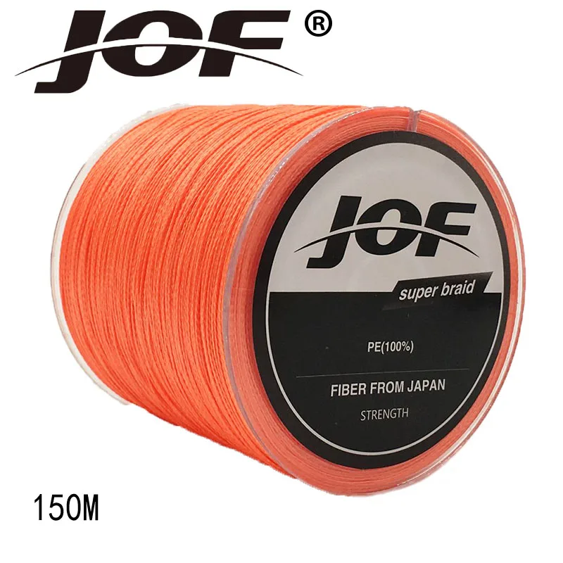 JOF 150 м 10 цветов PE плетеная 4 нити рыболовная леска 8 100 фунтов проволока Fly Ice Carp