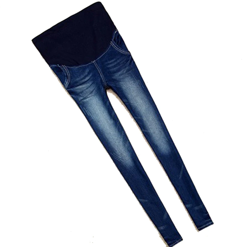 

Free Ship Autumn Winter Adjustable Maternity Blue Skinny Elastic Jeans Pregnant Woman Pants
