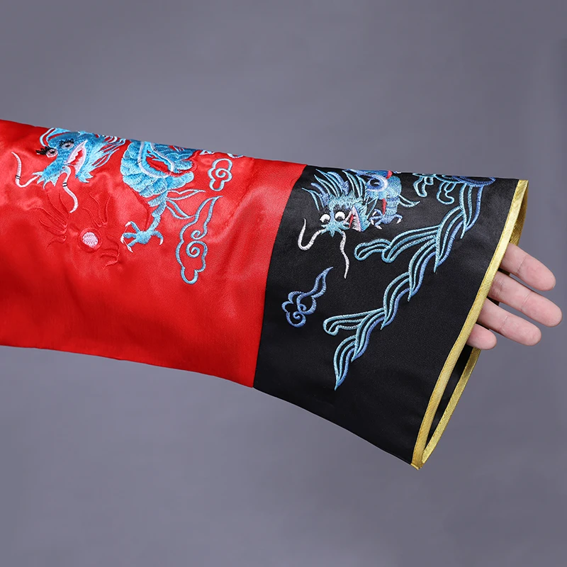 Китайская Династия Цин мужская одежда блёстки Сучжоу Вышитые император дракон платье халат древний маньчу принц одежда сценический костюм