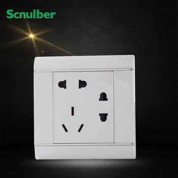 

86 type white 7 poles double 2pin US and one 3pin AU wall switch outlet