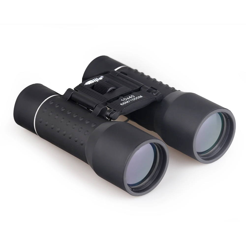BIJIA 10x40 مجهر زاوية واسعة HD الصيد مناظير تلسكوب السفر في الهواء الطلق الصيد الطي نظارات
