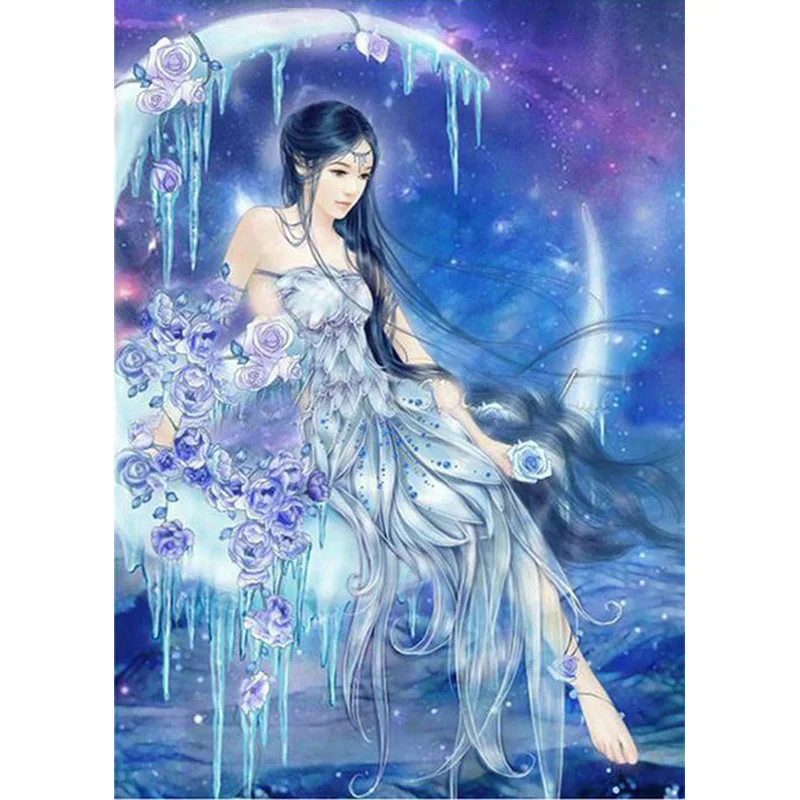 YIKEE алмазная живопись Moon girl полная K460 | Дом и сад