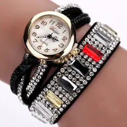 Сияющий роскошный бриллиантовый браслет Для женщин со стразами женские часы кварцевые часы montre femme reloj mujer