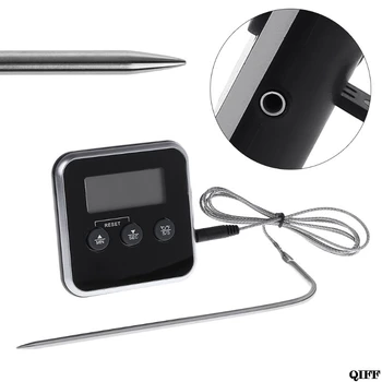 

Drop Ship Digital Thermometer for Oven Digital Lcd Display Probe Food Thermometer Timer Cooking Kitchen Bbq Meat May31