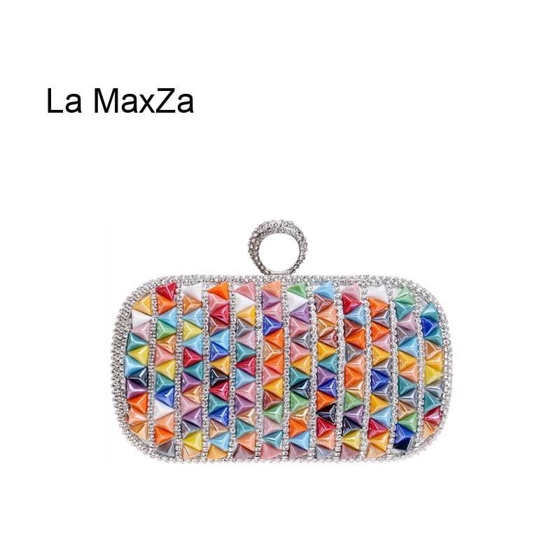 

La MaxZa Crystal Day Clutch Party Bag Top Selling Ladies Bag Evening Bag Purse Party Banquet Bag Women Diamond Rhinestone Clutch