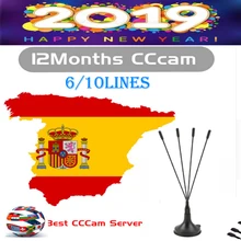 HD DVB-S2 6 lines CCcams Clines for 1 Year Europe support Satellite TV Receiver GTmedia V8 Nova Freesat V7 Ccam Italy