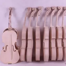 Один 4/4 скрипка незавершенная Пламя клен ель дерево без клея скрипки части скрипки изготовление