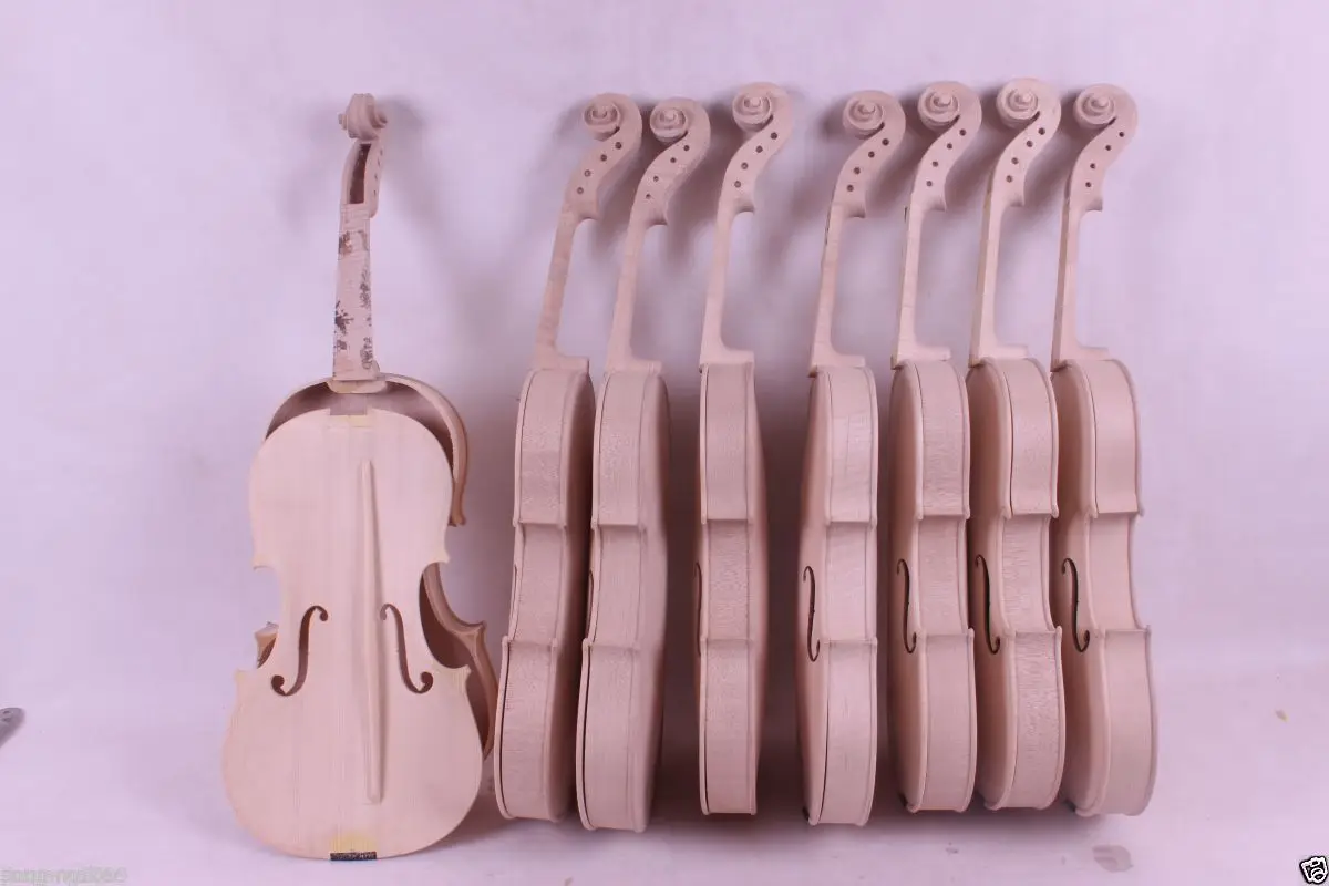 One 4 4 Violin Unfinished Flame Maple Spruce Wood Unglue Violin Parts