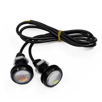 

2 pcs of 23mm Eagle Eye 4014 12 SMD Led DRL 12V Daytime Running Light Turn Signal White Amber