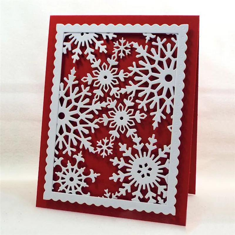 

DiyArts Christmas Snowflake Background Dies Metal Cutting Dies New Year Handcraft Embossing Die Stencil for DIY Scrapbook Card