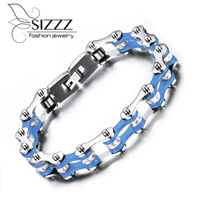 Fashion Stainless Steel Bike Bracelet Men Biker Bicycle Motorcycle Fashion Stainless Steel Bike Bracelet Men Biker Bicycle Motorcycle Chain Bracelets Bangles Jewelry