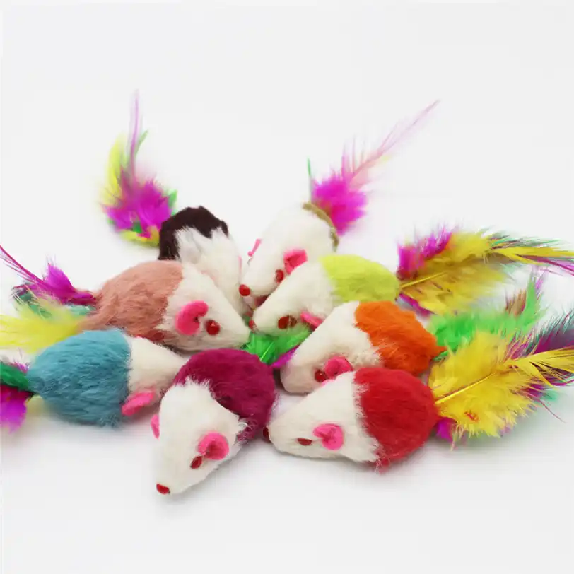 furry mouse cat toy