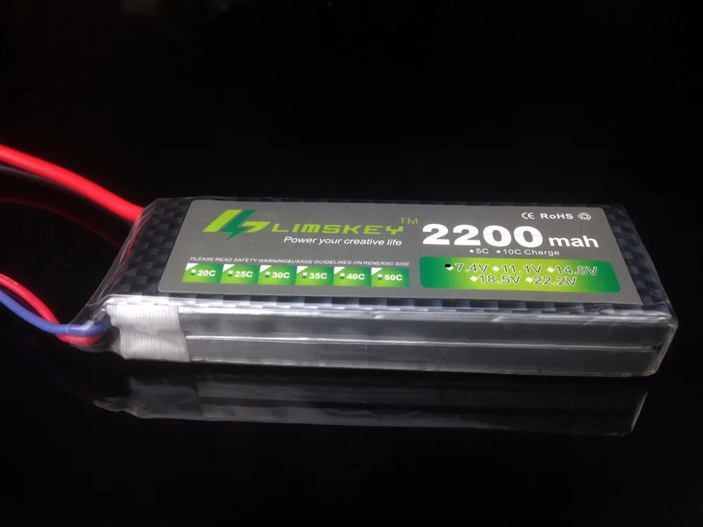 Limskey батарея питания 7,4 V 2200mah 25C Max 40C JST T XT60 разъем для Qudcopter Halicopter самолет WLtoys K494 автомобиль игрушка Батарея 2s