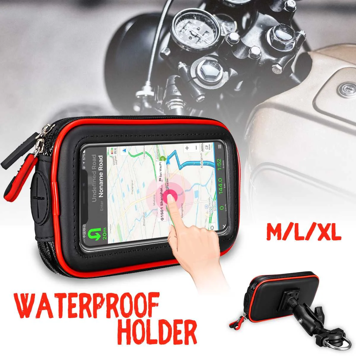 360 градусов GPS для мотоцикла водонепроницаемая сумка велосипедный держатель для телефона регулируемый руль поддержка Электрический мото крепление с картами