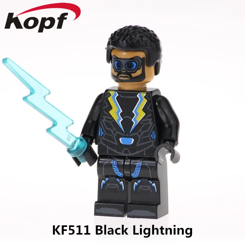 

KF499 Single Sale Super Heroes Black Lightning Series Deadpool 2 Sheriff Action Building Blocks For Children Best Gift DIY Toys