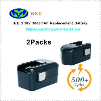 

2PCS A.EG18A 3000mAh 18V NiMh Battery Replacement AEG B18,BXL18,BXS18,MX18,MXM18,MXS18 Original Battery