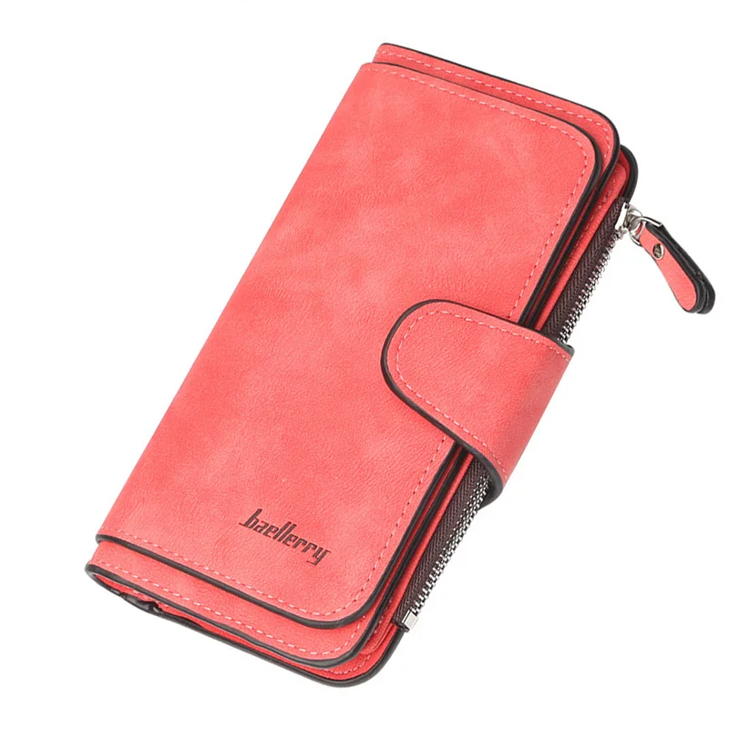 

Baellerry Wallet Women Leather Luxury Card Holder Clutch Casual Zipper Coin Pocket Ladies Wallet Female Purse Long Money Bags