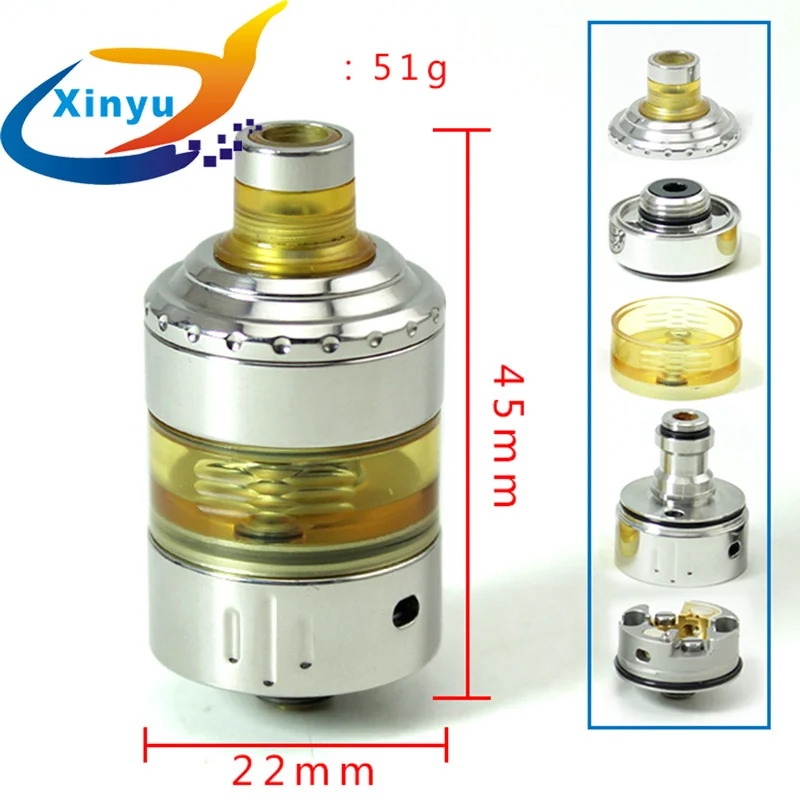 SXK Hussar project X MTL RTA 22 мм атомайзер 316 ss стальной испаритель Регулируемый воздушный