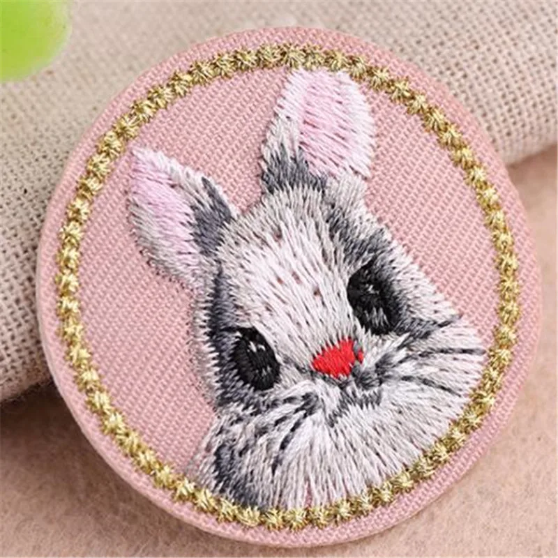 

T shirt girl Embroidered patch Heart Rabbit Stranger things Applique iron on patches for clothing baby Diy deal with it Stickers