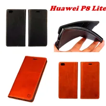 Newest Original Genuine leather Flip Case Cover For Huawei P8 Lite Case Cell Phone Shell Back