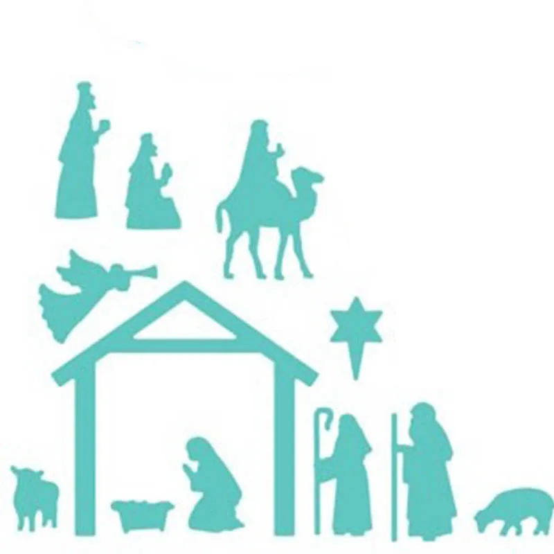 Celebrate Baby Jesus Birth Metal Cutting Dies Stencil for Scrapbooking Photo Album Embossing Paper Cards Making Decorative Craft