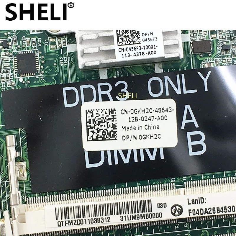  SHELI FOR DELL CN-0GKH2C GKH2C Laptop Motherboard Inspiron 17R N7010 DA0UM9MB6D0 HM57 System Board 