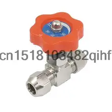 Красный Пластиковый Ручка 8.5 мм Выходе Входе Dia Пневматический Регулирующий Запорный Клапан