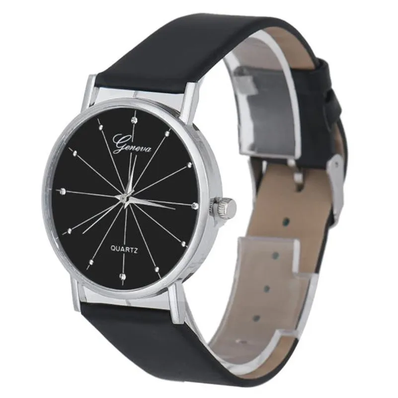 Women's watches casual watches Quartz Dial Analog women's watches with leather bands Women Watches Clock Reloj mujer M14#N (2)