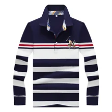 Брендовая одежда, новая мужская рубашка поло, мужская деловая и повседневная мужская рубашка поло, дышащая рубашка поло с длинным рукавом