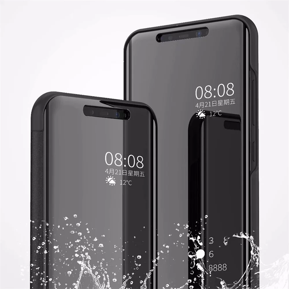 Роскошный зеркальный чехол для OPPO R11 F7 A83 A71 A37 F5 A73 Find X A5 A3S F9 A59 F1S кожаный откидной чехол с подставкой